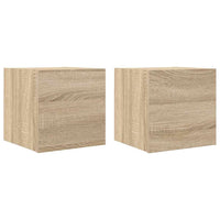 Mobili Porta TV a Parete 2pz Rovere Sonoma 30,5x30x30 cm 804491