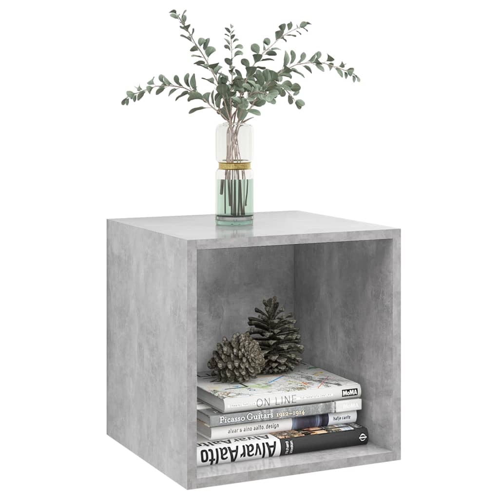 Mobile a Muro Grigio Cemento 37x37x37 cm in Legno Multistrato 805456