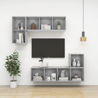 Mobile a Muro Grigio Cemento 37x37x37 cm in Legno Multistrato 805456