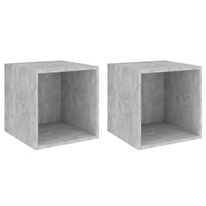 Mobili a Muro 2pz Grigio Cemento 37x37x37 cm Legno Multistrato 805457