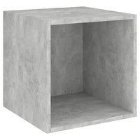 Mobili a Muro 2pz Grigio Cemento 37x37x37 cm Legno Multistrato 805457