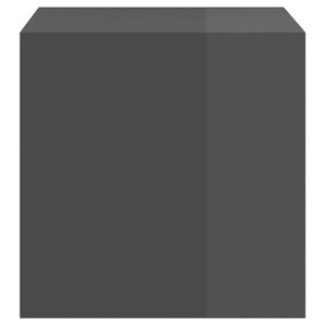Mobile a Muro Grigio Lucido 37x37x37 cm in Legno Multistrato 805468