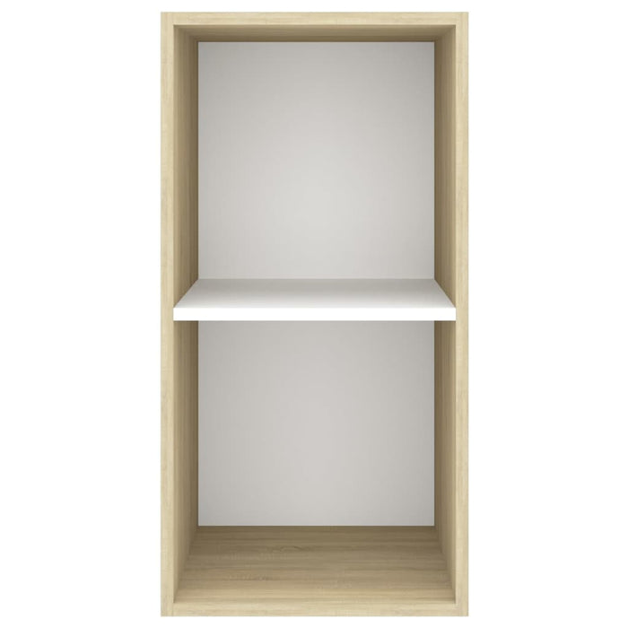 Armadietto per TV Bianco e Rovere Sonoma 37x37x72 cm Truciolato cod mxl 18802