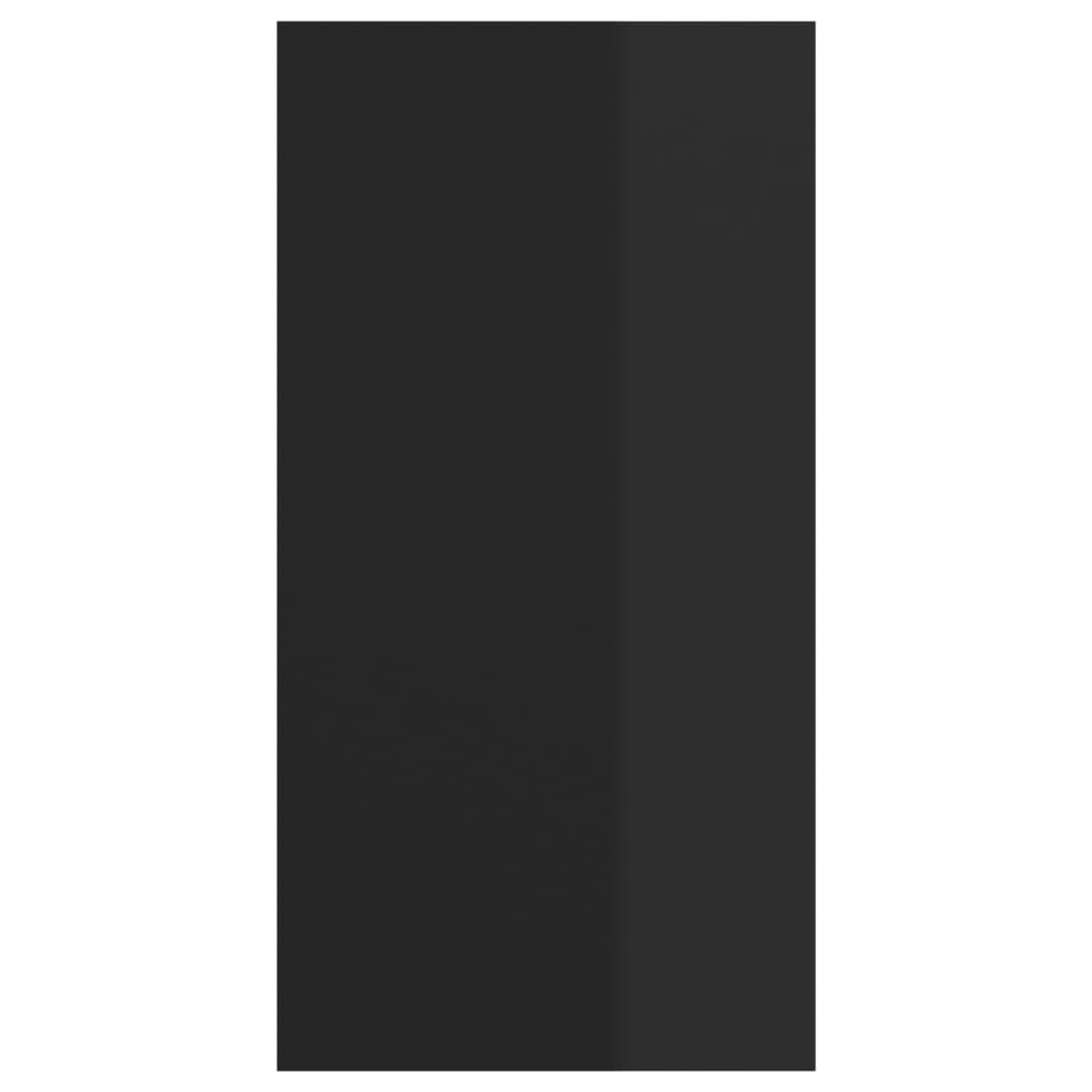 Armadietto da Parete per TV Nero Lucido 37x37x72cm Truciolato