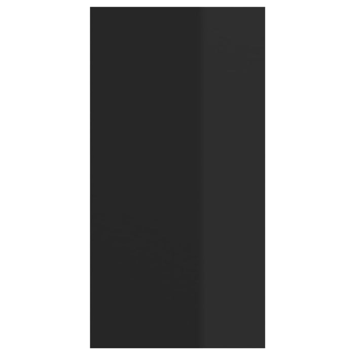 Armadietto da Parete per TV Nero Lucido 37x37x72cm Truciolato