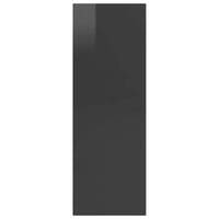 Mobile TV da Parete Grigio Lucido 37x37x107cm Legno Multistrato 805488