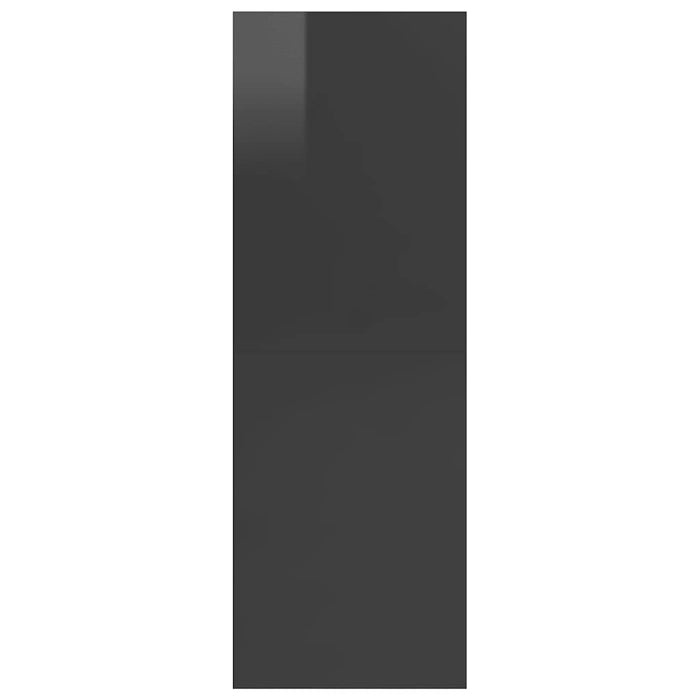 Mobile TV da Parete Grigio Lucido 37x37x107cm Legno Multistrato 805488