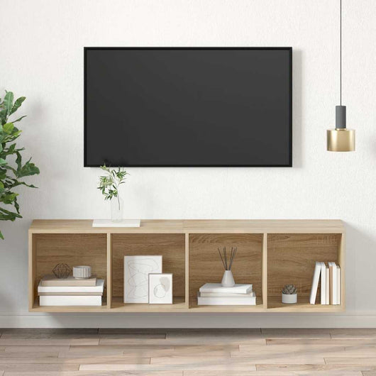 Mobile TV Parete Rovere Sonoma 37x37x142,5cm Legno Multistrato 805492