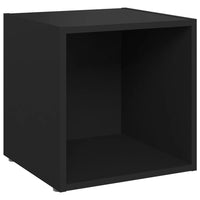 Mobili Porta TV 2 pz Neri 37x35x37 cm in Legno Multistrato 805502