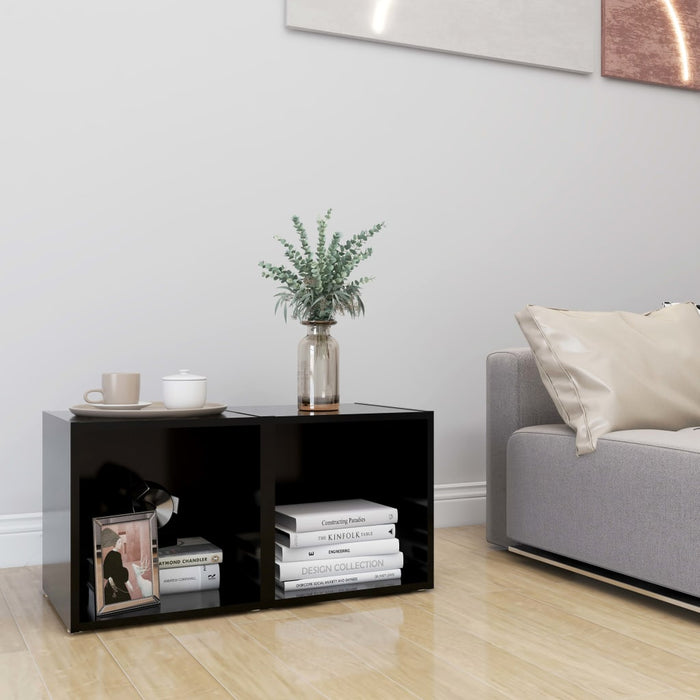 Mobili Porta TV 2 pz Neri 37x35x37 cm in Legno Multistrato 805502