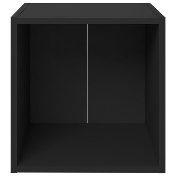 Mobili Porta TV 4 pz Neri 37x35x37 cm in Legno Multistrato 805503