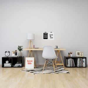 Mobili Porta TV 4 pz Neri 37x35x37 cm in Legno Multistrato 805503