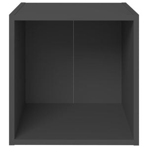 Mobili Porta TV 2 pz Grigi 37x35x37 cm in Legno Multistrato 805505
