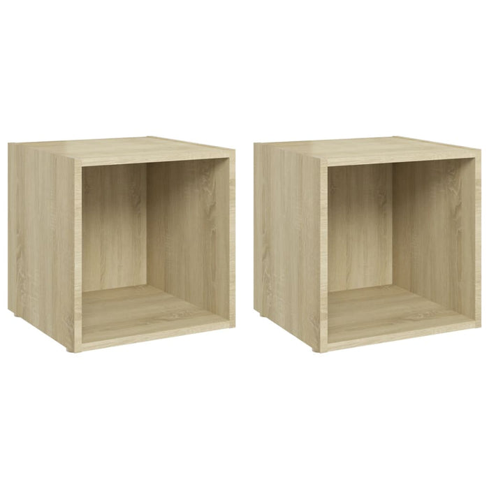 Mobili Porta TV 2pz Rovere Sonoma 37x35x37 cm Legno Multistrato 805508
