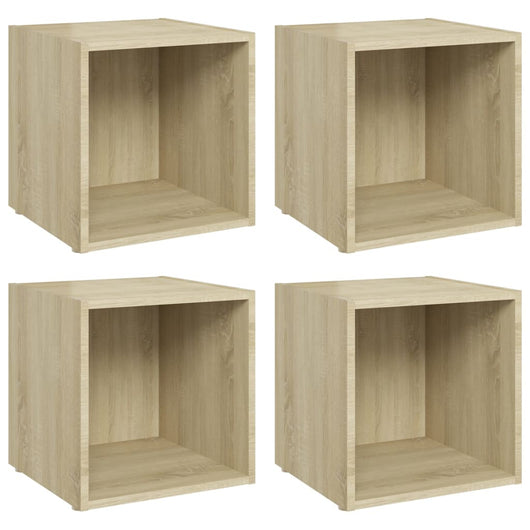 Mobili Porta TV 4pz Rovere Sonoma 37x35x37 cm Legno Multistrato 805509