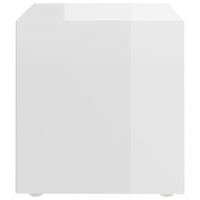 Mobili Porta TV 4pz Bianco Lucido 37x35x37 cm Legno Multistrato 805518