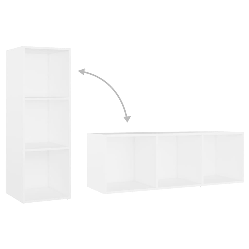 Mobile Porta TV-Mobile per TV-Credenza TV Bianco 107x35x37 cm in Legno Multistrato