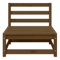 Divano Centrale da Giardino ambra in Legno Massello di Pino 805668