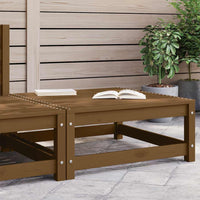 Poggiapiedi da Giardino 70x70x30 cm ambra in Legno di Pino 805673