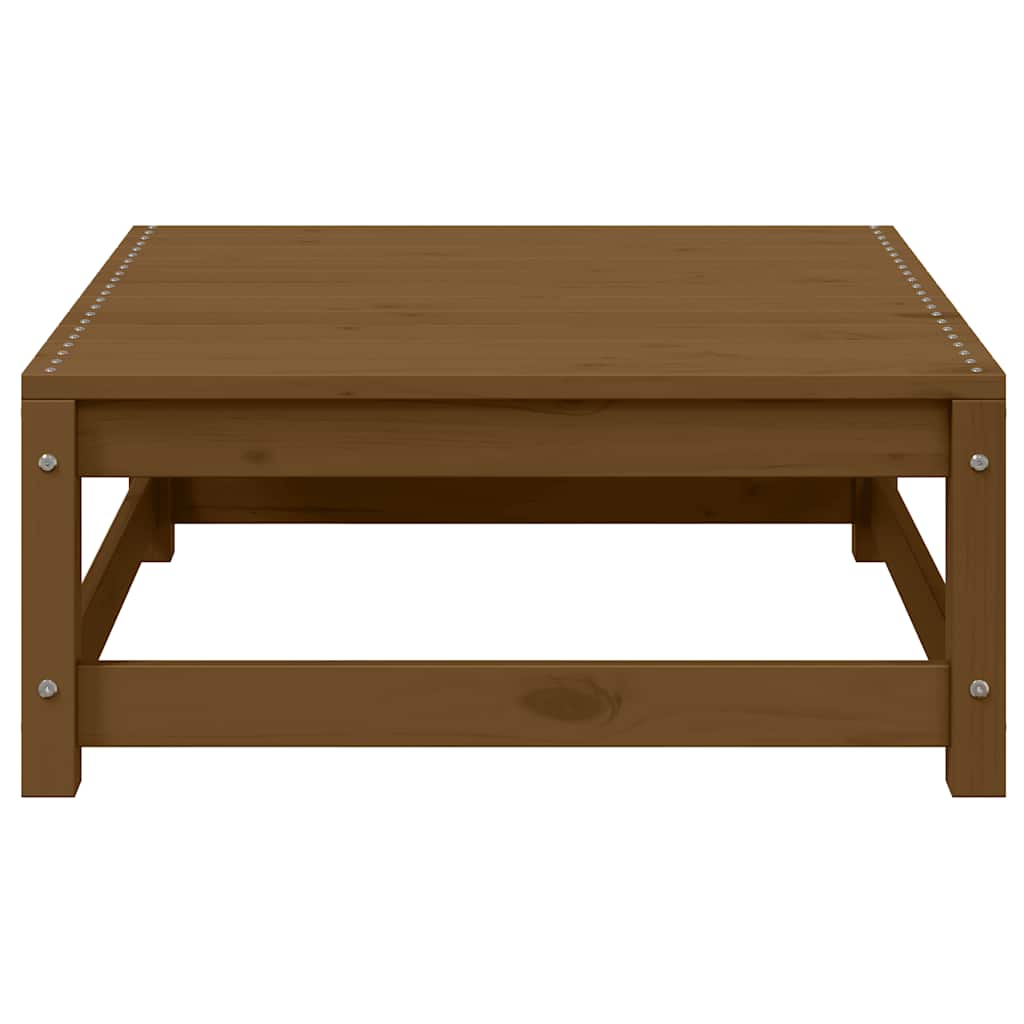 Poggiapiedi da Giardino 70x70x30 cm ambra in Legno di Pino 805673