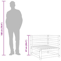 Divani Angolari da Giardino 2 pz in Legno Massello di Pino 805675