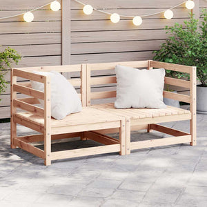 Divani Angolari da Giardino 2 pz in Legno Massello di Pino 805675