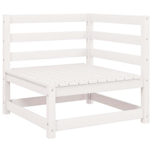 Divani Angolari da Giardino 2 pz in Massello di Pino Bianco 805676