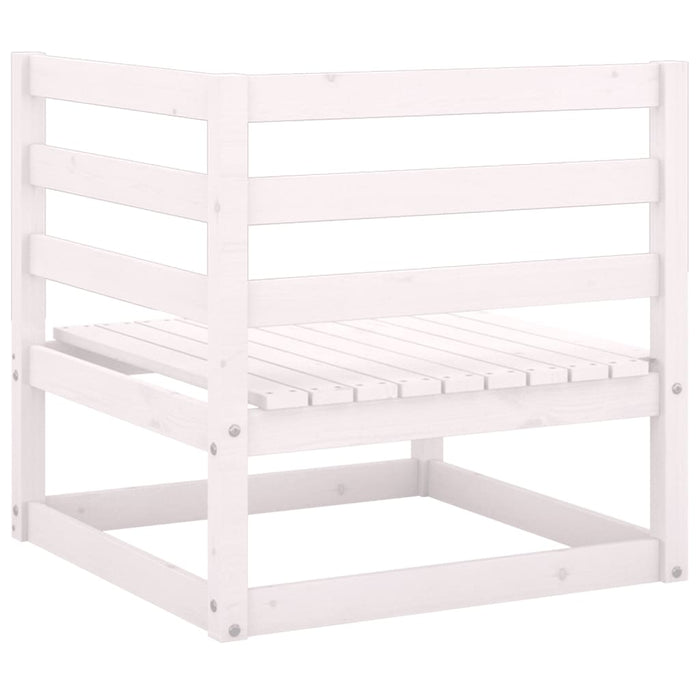 Divani Angolari da Giardino 2 pz in Massello di Pino Bianco 805676