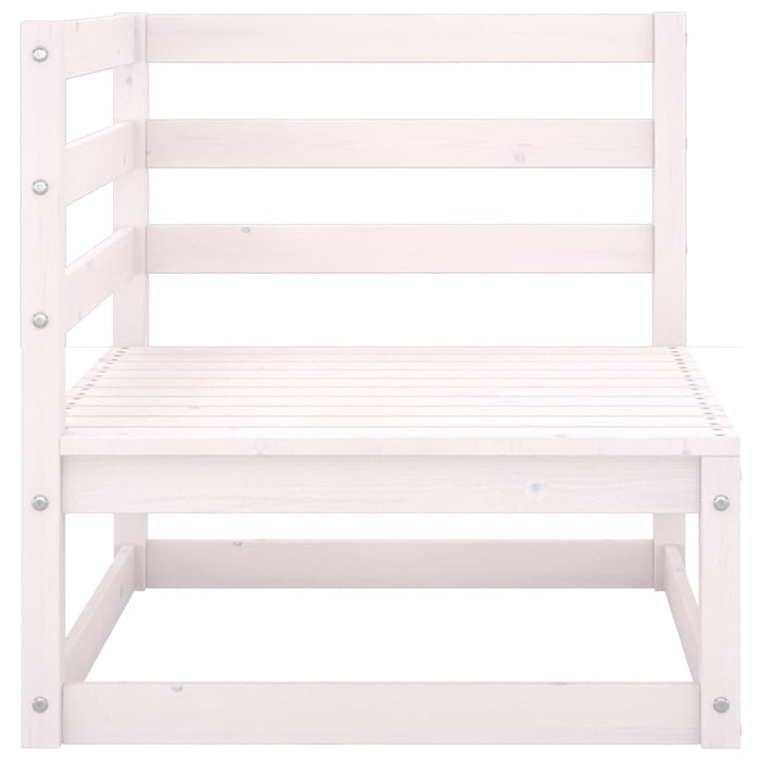 Divani Angolari da Giardino 2 pz in Massello di Pino Bianco 805676