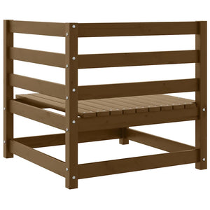 Divani Angolari da Giardino 2 pz Marrone Miele Massello di Pino