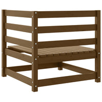 Divani Angolari da Giardino 2pz Ambrati Legno Massello di Pino 805678