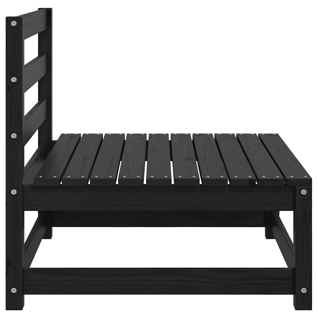 Divani Centrali Giardino 3 pz in Massello di Pino Nero 805689