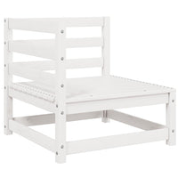 Set Divani da Giardino 3 pz Bianchi in Legno Massello di Pino 805701