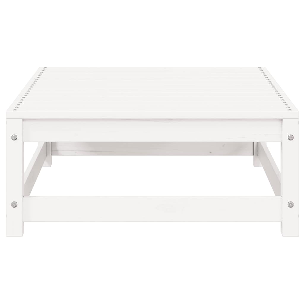 Set Divani da Giardino 3 pz Bianchi in Legno Massello di Pino 805701