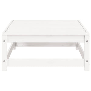 Set Divani da Giardino 3 pz Bianchi in Legno Massello di Pino 805701