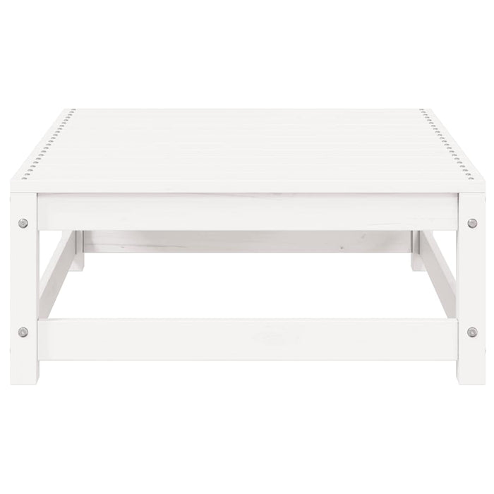 Set Divani da Giardino 3 pz Bianchi in Legno Massello di Pino 805701