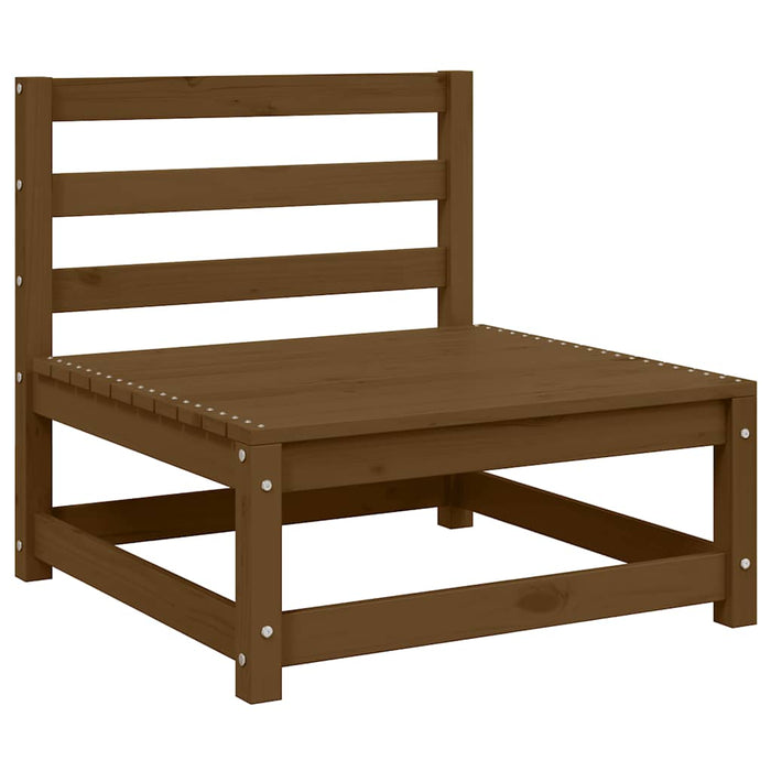 Set Salotto da Giardino 3 pz Ambrato in Legno Massello di Pino 805708