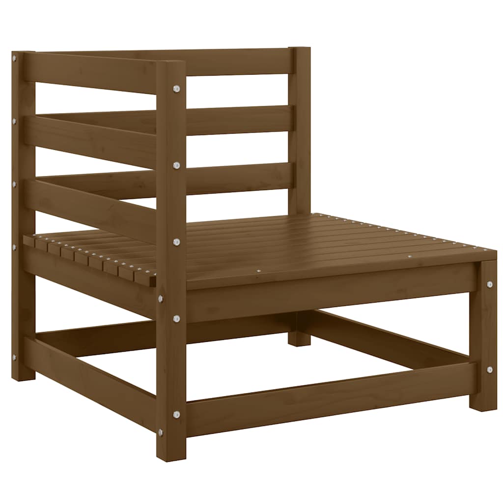 Set Salotto da Giardino 3 pz Ambrato in Legno Massello di Pino 805708