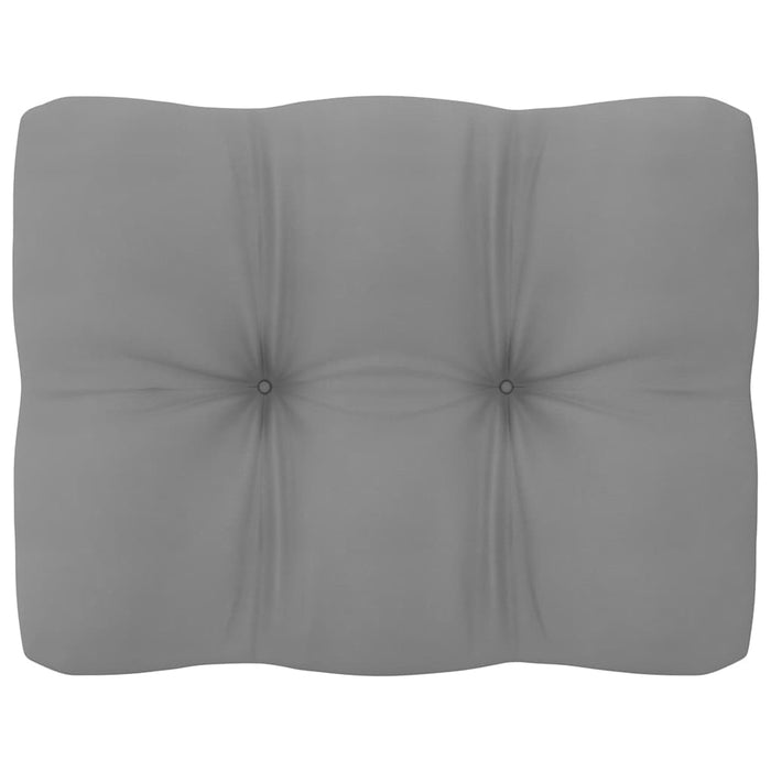 Divano Angolare da Giardino con Cuscini-Sofa da Giardino-Divanetto da esterno Grigio Massello di Pino 818318