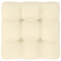 Divano Angolare da Giardino con Cuscini Crema Massello di Pino