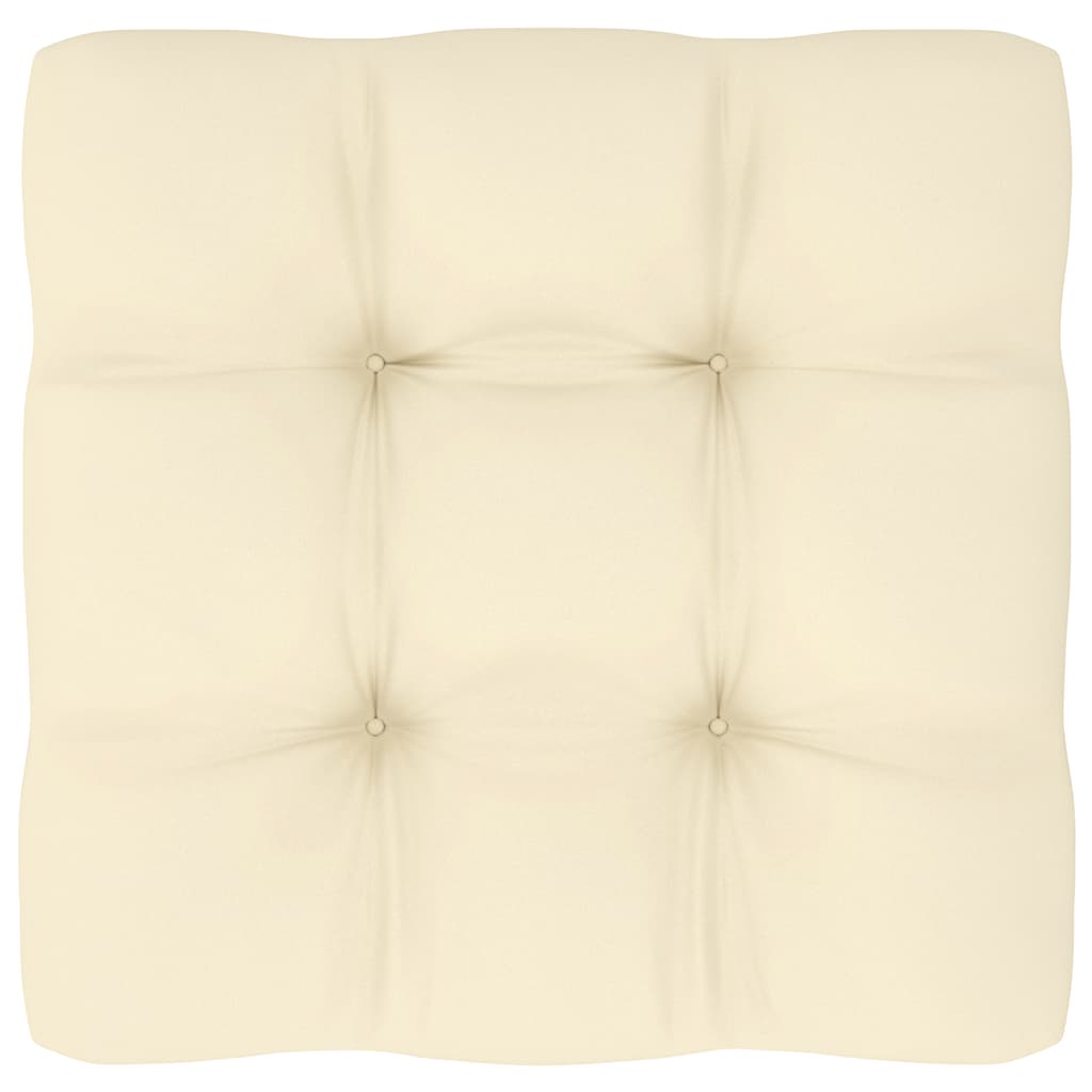 Divano Centrale da Giardino con Cuscini Crema Massello di Pino 805723