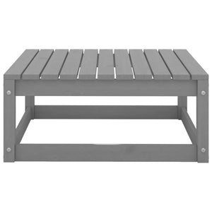Sgabello da Giardino con Cuscino Grigio Legno Massello di Pinocod mxl 118705