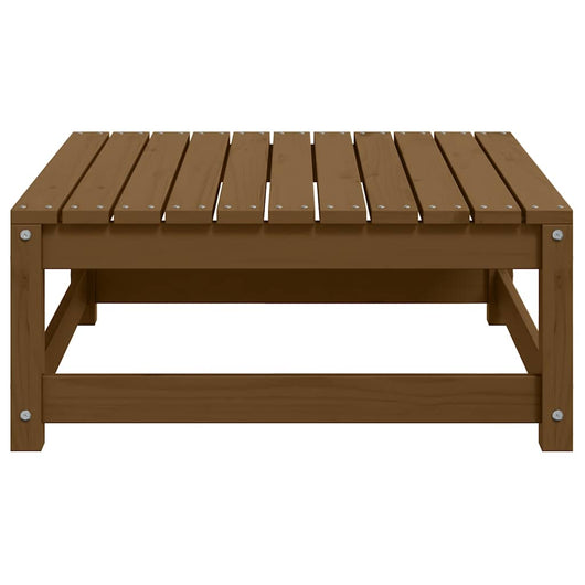 Sgabello da Giardino con Cuscino Marrone ambra in Legno di Pino 805728