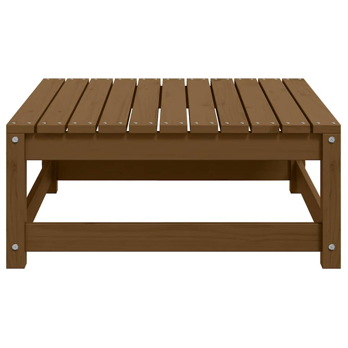 Sgabello da Giardino con Cuscino Marrone ambra in Legno di Pino 805728