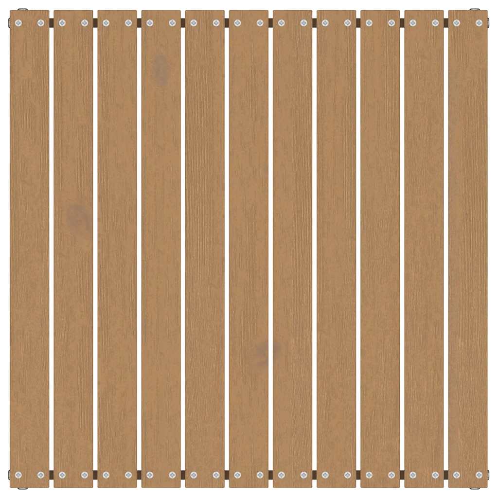 Sgabello da Giardino con Cuscino Marrone ambra in Legno di Pino 805728