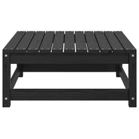 Sgabello da Giardino con Cuscino Nero in Legno Massello di Pinocod mxl 94743