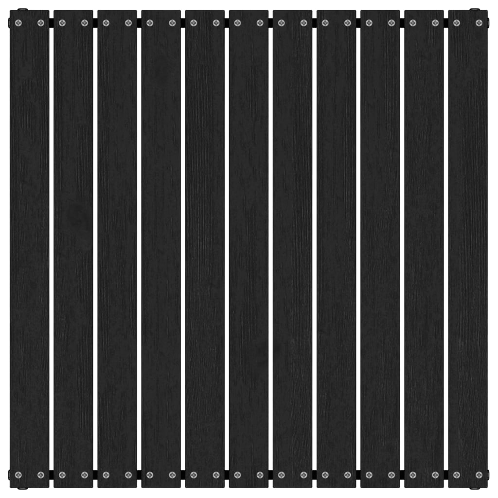 Sgabello da Giardino con Cuscino Nero in Legno Massello di Pino 805729