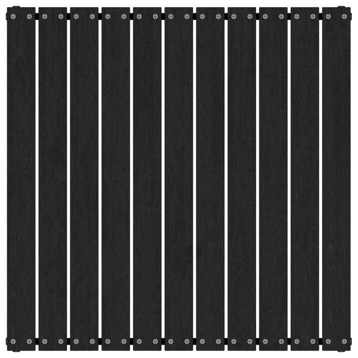 Sgabello da Giardino con Cuscino Nero in Legno Massello di Pino 805729