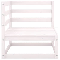 Divano da Giardino a 2 Posti Bianco e Cuscini Massello di Pino 805731