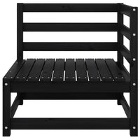 Divano da Giardino a 2 Posti con Cuscini Nero Massello di Pino 805734